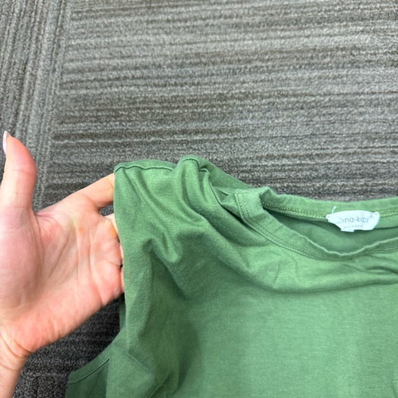 Anna-Kaci Green Sleeveless Tank Top High Neck Shoulder Detail - Picture 7 of 9